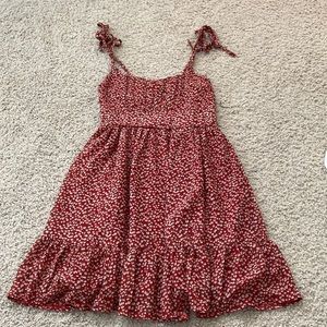 red floral princess polly flowey dress